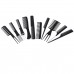 11Pc Hair Styling Comb Set Professional Black Hairdressing Brush Apron Barbers