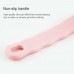 2 In 1 Multi  function Soft Hair Long Handle Bath Ball Body Brush  Pink