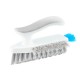 Bathroom Floor Corner Crevice Cleaning Brush  White Gray